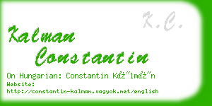 kalman constantin business card